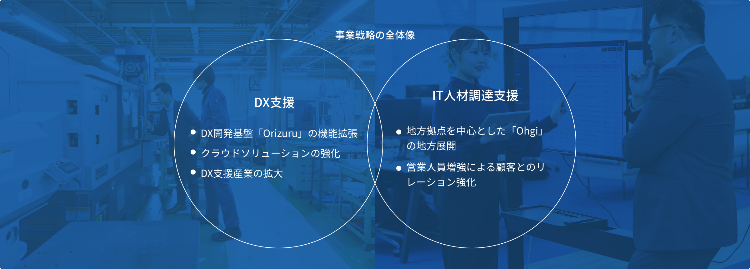 事業戦略を示した図