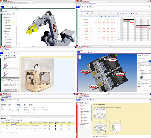 Aras Innovatorの操作画面